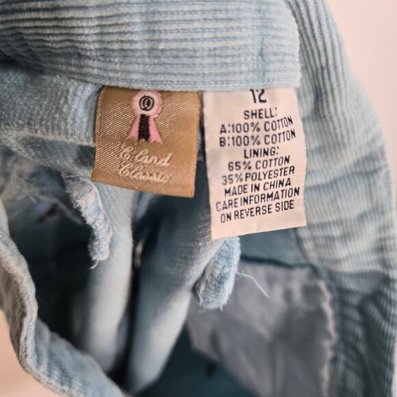 E. Land  Girls Light Blue Corduroy Skirt With Embroidered Horses. Size 12. - Picture 6 of 7